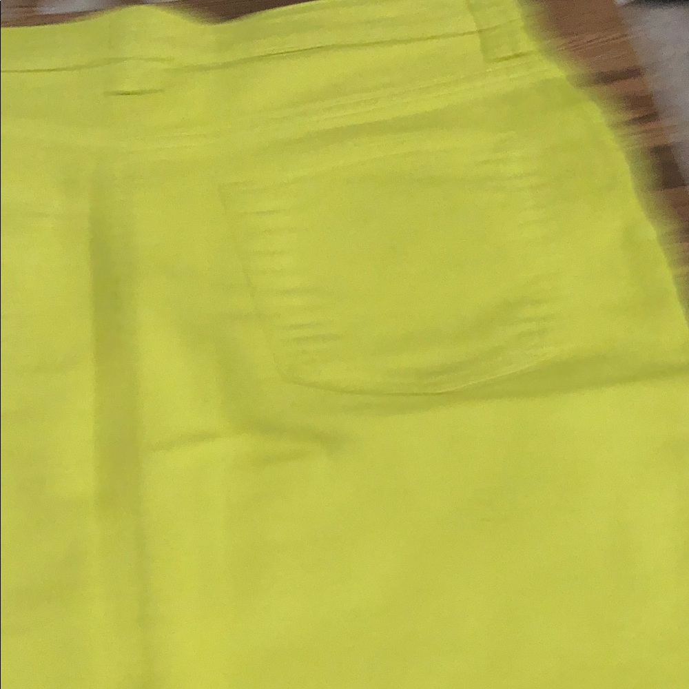 Garnet Hill Denim Lemon Lime Colored Skirt size 10 - Picture 9 of 16